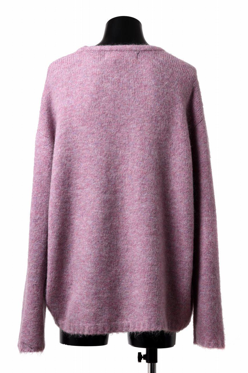 A.F ARTEFACT OVER SIZED KNIT TOPS / MIX WOOL (PURPLE)