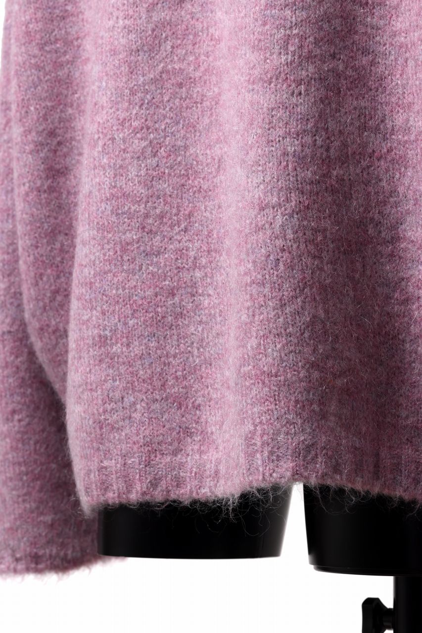 A.F ARTEFACT OVER SIZED KNIT TOPS / MIX WOOL (PURPLE)