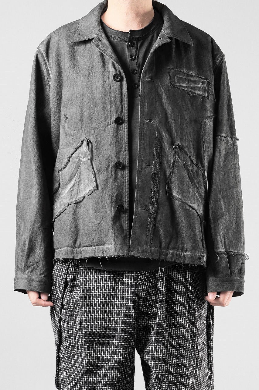 professor.E ジャケット Professor.E AGED WORK JACKET (COLD DYED GREY)の商品ページ