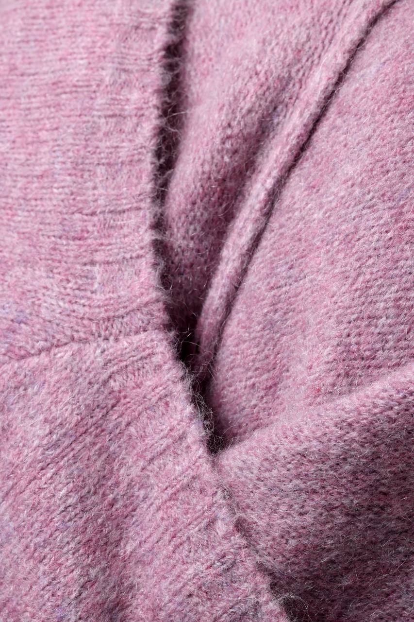 A.F ARTEFACT OVER SIZED KNIT TOPS / MIX WOOL (PURPLE)