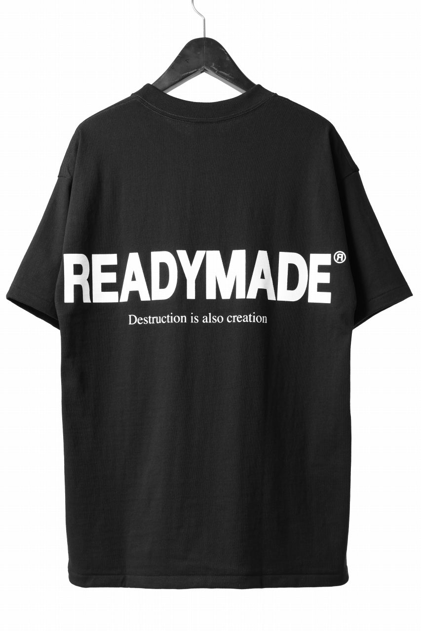 READYMADE SMILE & LOGO SHORT SLEEVE T-SHIRT (BLACK)