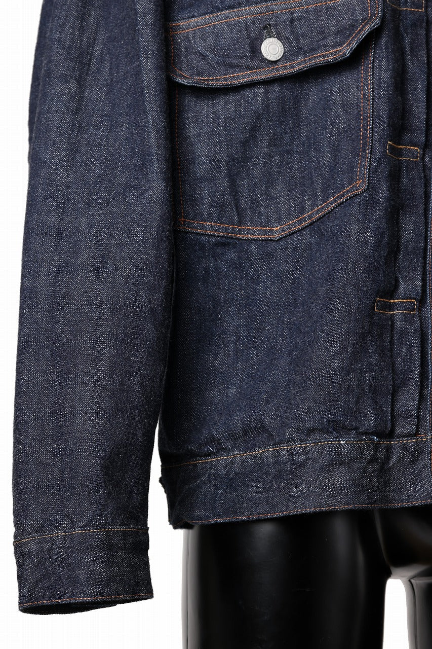 FULLCOUNT Type 2 Denim Jacket / 13.7oz Zimbabwe Selvedge Denim (INDIGO BLUE / ONE WASHED)