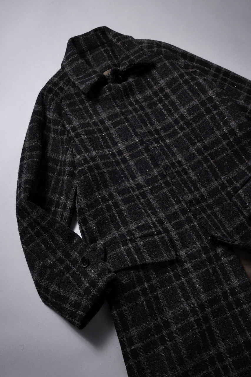 N/07 exclusive MAC COAT "外套" 格子縞 / SHETLAND WOOL TWEED (CHECK)