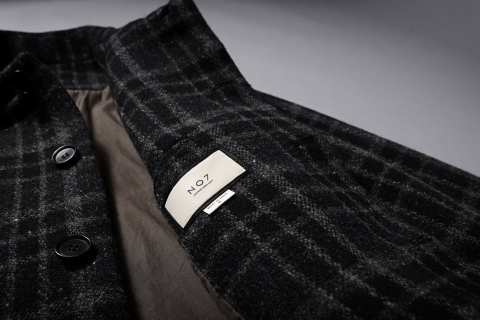 画像をギャラリービューアに読み込む, N/07 exclusive MAC COAT &quot;外套&quot; 格子縞 / SHETLAND WOOL TWEED (CHECK)