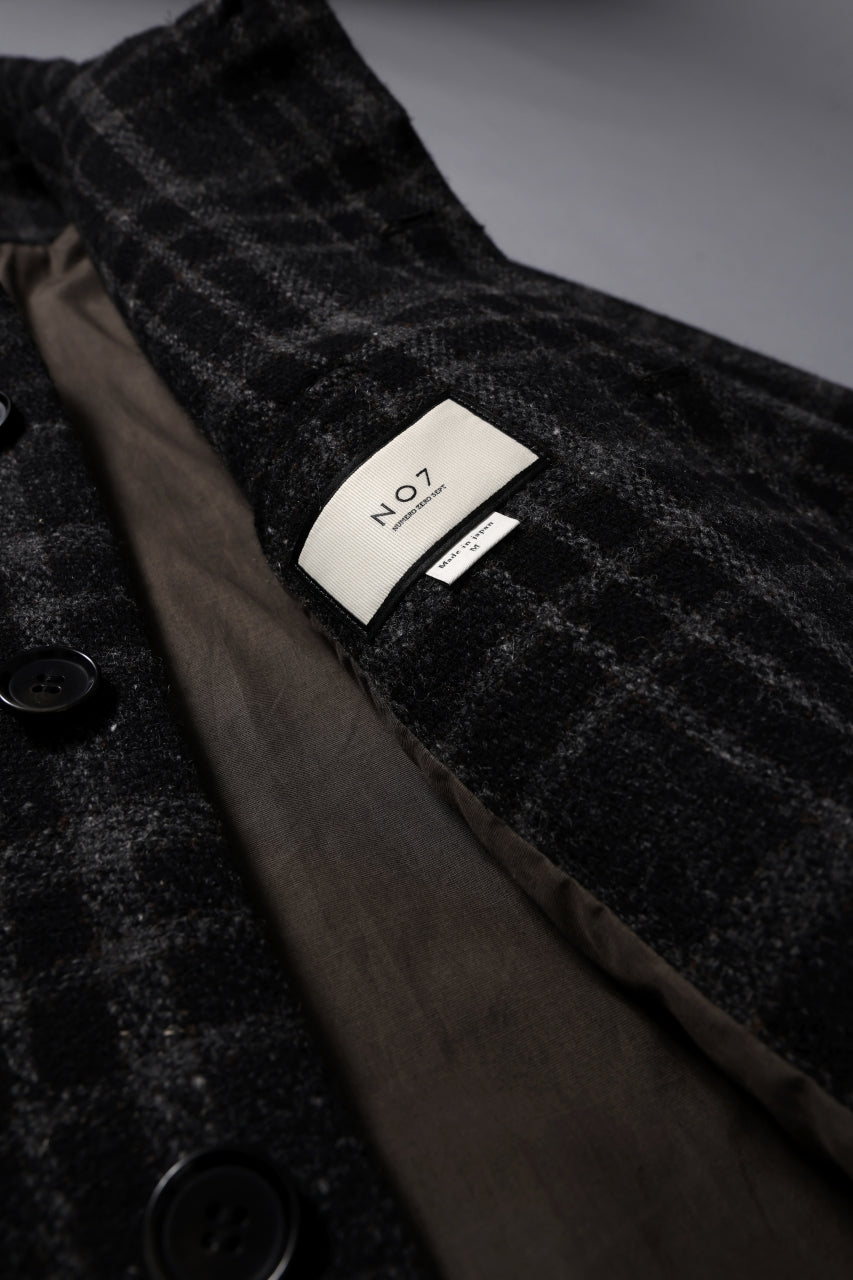 N/07 exclusive MAC COAT "外套" 格子縞 / SHETLAND WOOL TWEED (CHECK)