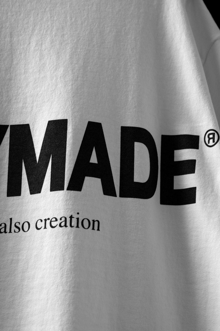 画像をギャラリービューアに読み込む, READYMADE SMILE &amp; LOGO SHORT SLEEVE T-SHIRT (WHITE)