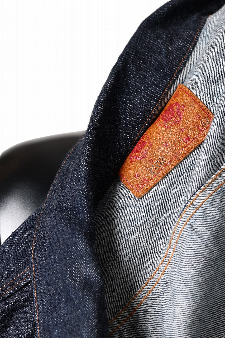 FULLCOUNT Type 2 Denim Jacket / 13.7oz Zimbabwe Selvedge Denim (INDIGO BLUE / ONE WASHED)