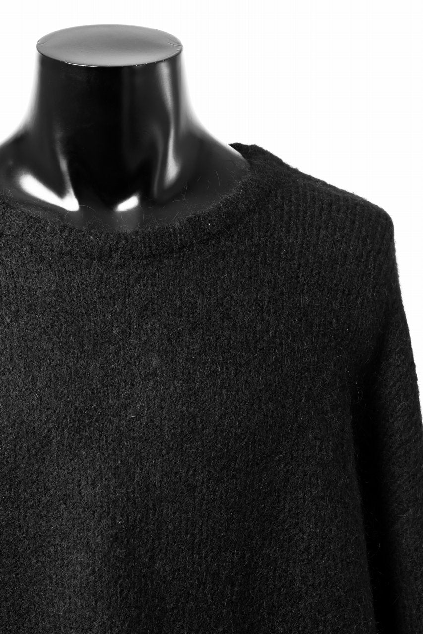 A.F ARTEFACT OVER SIZED KNIT TOPS / MIX WOOL (BLACK)