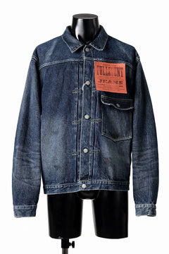 画像をギャラリービューアに読み込む, FULLCOUNT &quot;Fear Of The Dark&quot; Type 1 Denim Jacket / 15.5oz Zimbabwe Selvedge Denim (INDIGO BLUE)