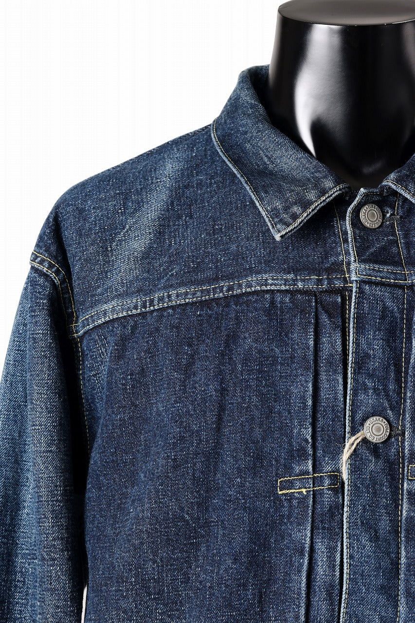 FULLCOUNT "Fear Of The Dark" Type 1 Denim Jacket / 15.5oz Zimbabwe Selvedge Denim (INDIGO BLUE)