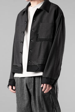 画像をギャラリービューアに読み込む, Professor.E STITCH WORK JACKET (BLACK)