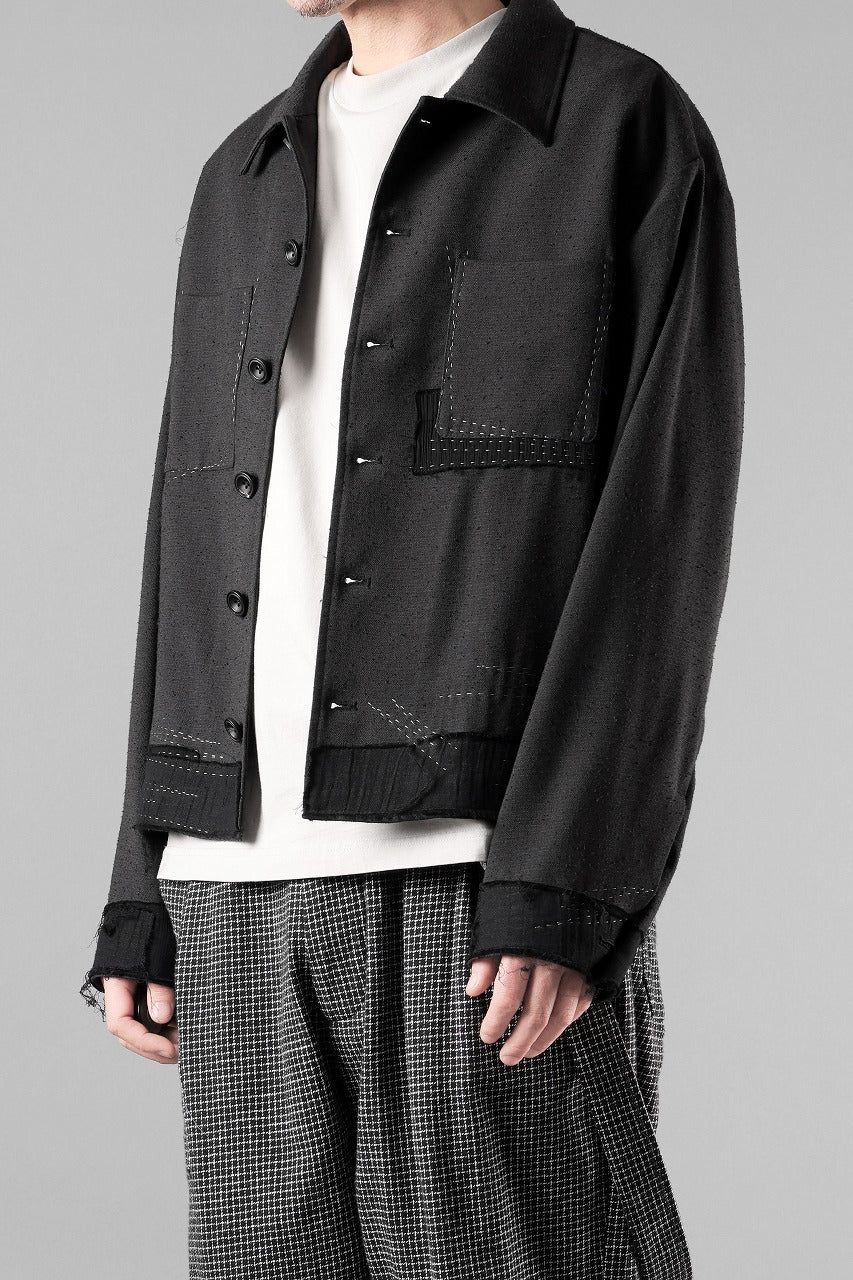 画像をギャラリービューアに読み込む, Professor.E STITCH WORK JACKET (BLACK)