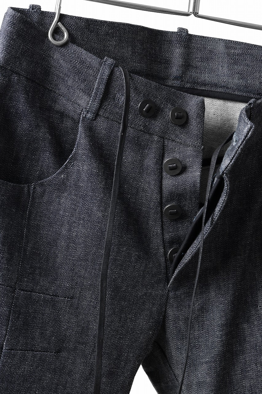 BORIS BIDJAN SABERI TIGHT FIT PANTS / NO TREATMENT "P13.RAW TF-FKU10002" (RAW DENIM)