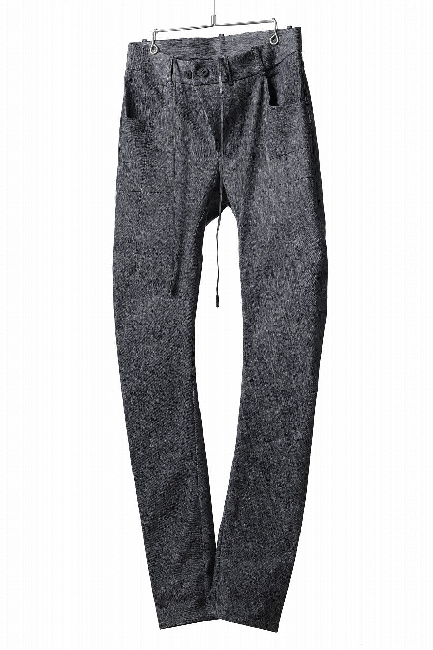 BORIS BIDJAN SABERI TIGHT FIT PANTS / NO TREATMENT "P13.RAW TF-FKU10002" (RAW DENIM)