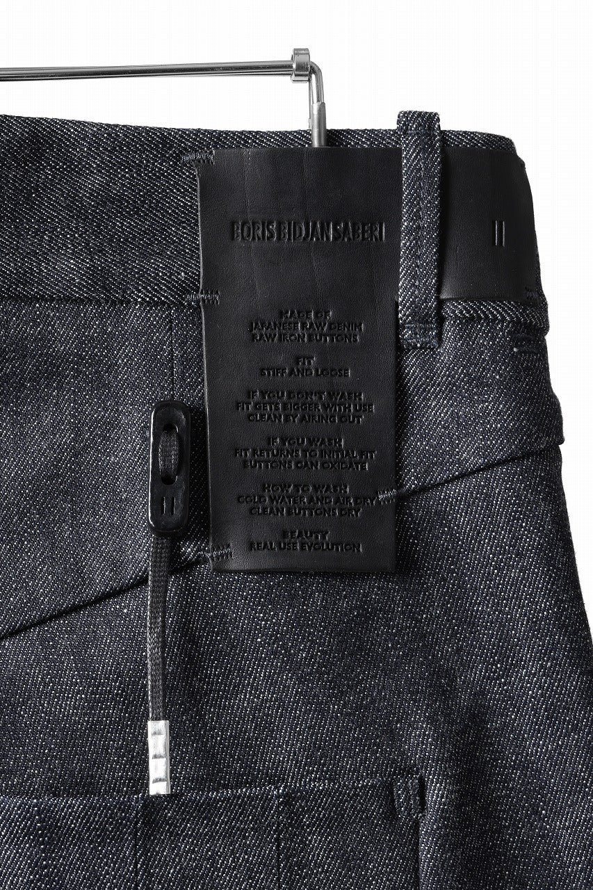 BORIS BIDJAN SABERI TIGHT FIT PANTS / NO TREATMENT "P13.RAW TF-FKU10002" (RAW DENIM)