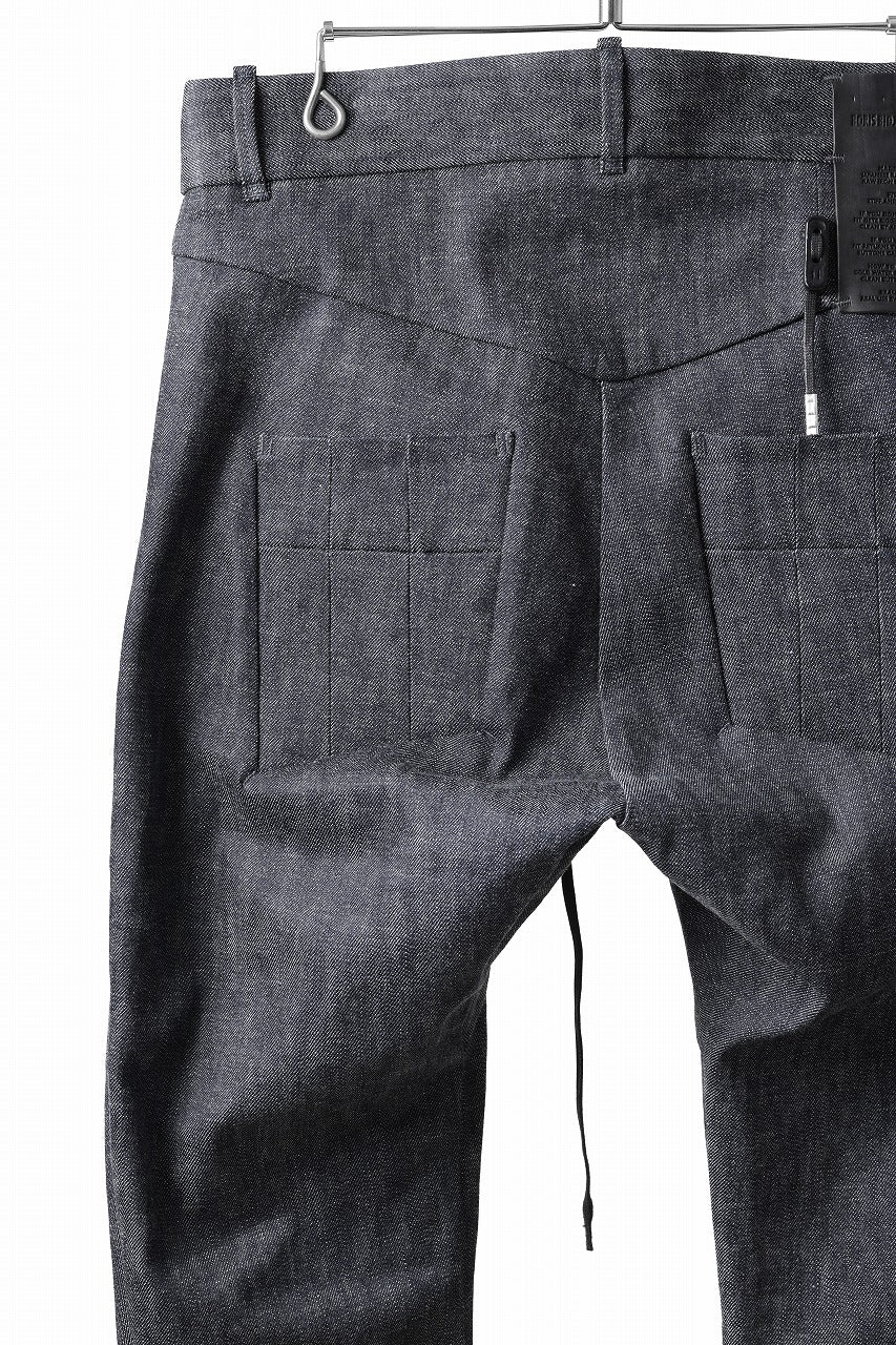 BORIS BIDJAN SABERI TIGHT FIT PANTS / NO TREATMENT "P13.RAW TF-FKU10002" (RAW DENIM)