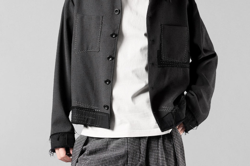 画像をギャラリービューアに読み込む, Professor.E STITCH WORK JACKET (BLACK)