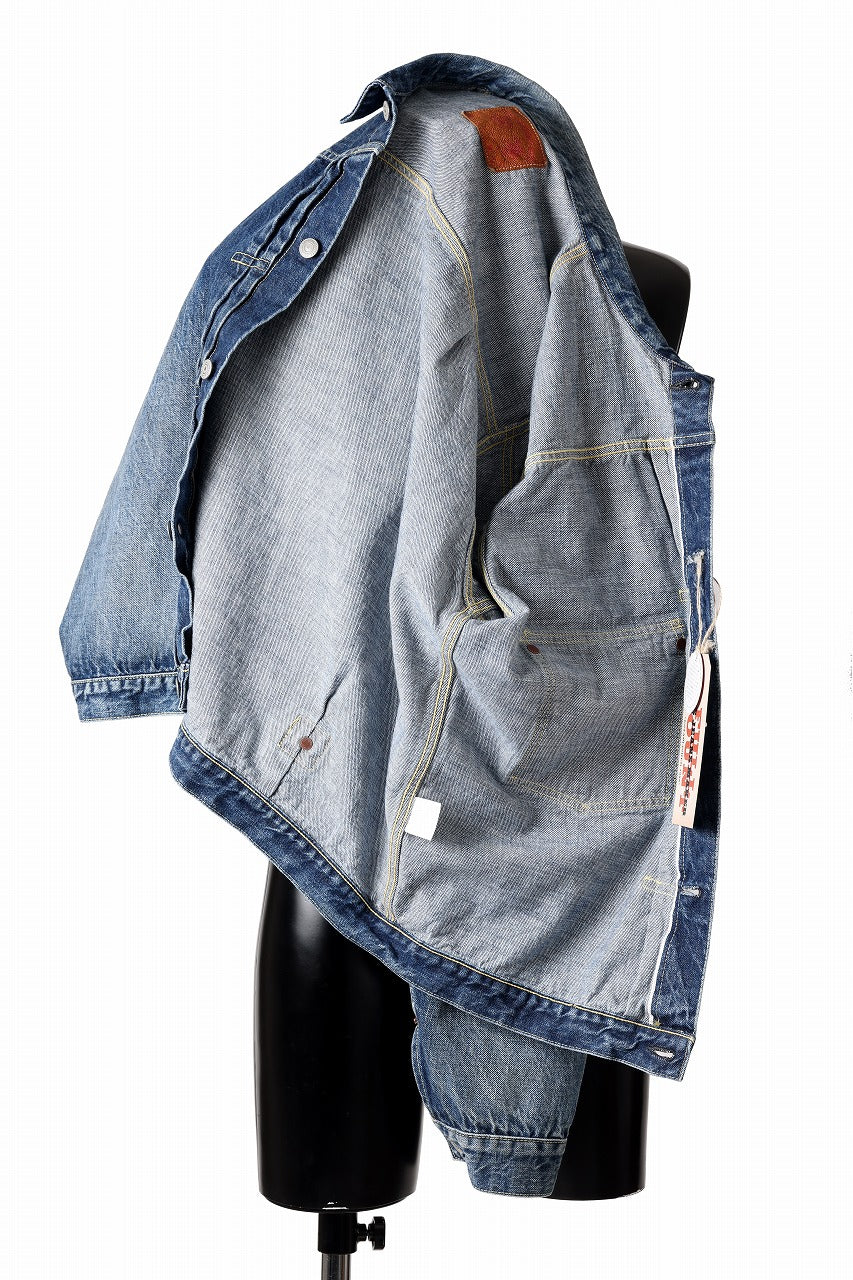 Load image into Gallery viewer, FULLCOUNT &quot;More Than Real&quot; Type 1 Denim Jacket / 13.07oz Zimbabwe Selvedge Denim (INDIGO BLUE)