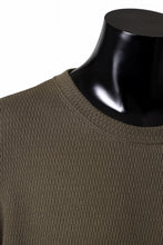 画像をギャラリービューアに読み込む, A.F ARTEFACT OVER SIZE FIT TOP / HONEY COMB WAFFLE KNIT JERSEY (KHAKI)