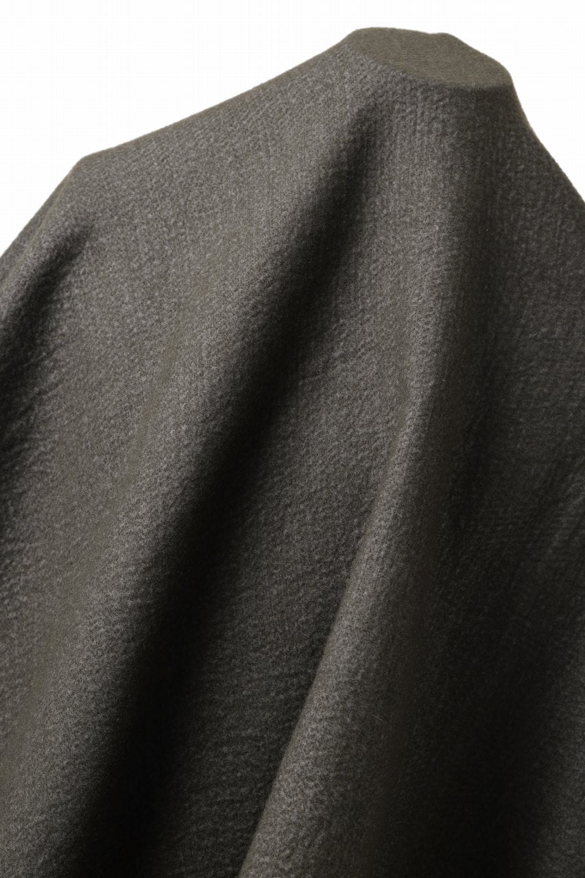 Load image into Gallery viewer, blackcrow needle punch shawl / cashmere x ramie (khaki x grey)
