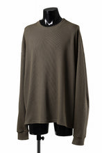 画像をギャラリービューアに読み込む, A.F ARTEFACT OVER SIZE FIT TOP / HONEY COMB WAFFLE KNIT JERSEY (KHAKI)