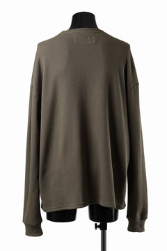 画像をギャラリービューアに読み込む, A.F ARTEFACT OVER SIZE FIT TOP / HONEY COMB WAFFLE KNIT JERSEY (KHAKI)