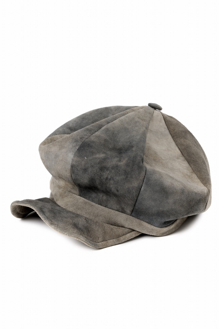ierib Leather Casquette / Lamb Suede (BLACK)の商品ページ