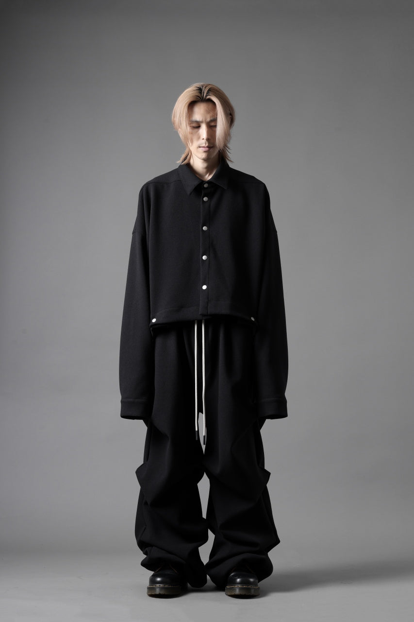 A.F ARTEFACT EXTREME WIDE BAGGY PANTS / KNIT JERSEY (BLACK)