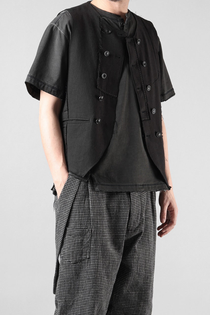 画像をギャラリービューアに読み込む, Professor.E PATCHWORK WAISTCOAT (BLACK)