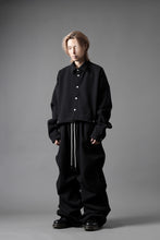 Load image into Gallery viewer, A.F ARTEFACT TUCK VOLUME BAGGY PANTS / PEs KNIT JERSEY (BLACK)