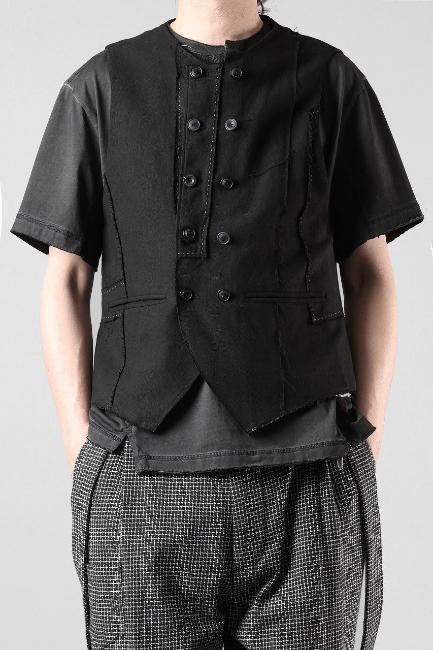 画像をギャラリービューアに読み込む, Professor.E PATCHWORK WAISTCOAT (BLACK)
