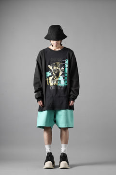 Load image into Gallery viewer, CHANGES exclusive VINTAGE REMAKE L/S TOPS (MULTI BLACK #A)