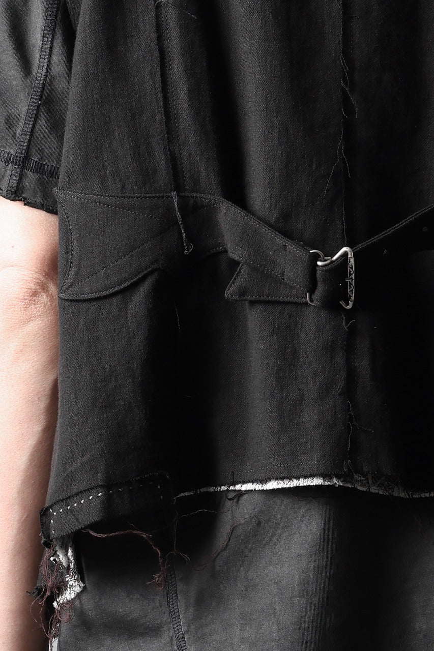 画像をギャラリービューアに読み込む, Professor.E PATCHWORK WAISTCOAT (BLACK)