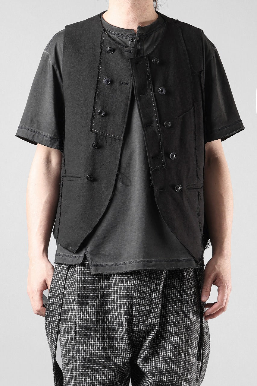 画像をギャラリービューアに読み込む, Professor.E PATCHWORK WAISTCOAT (BLACK)