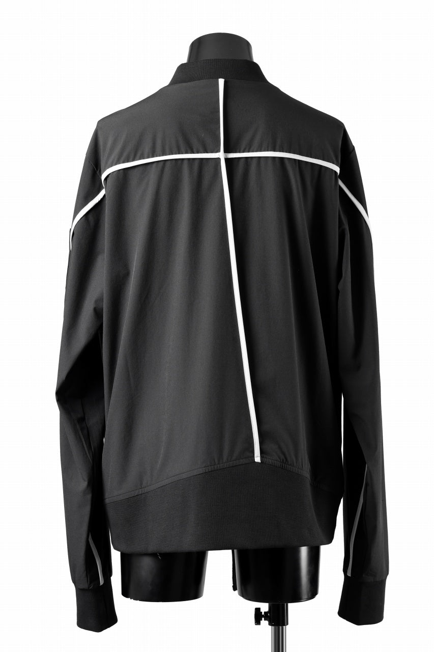 Load image into Gallery viewer, thom/krom MA-1 JACKET / ELASTIC NYLON + REFLECTION PIPING (BLACK)