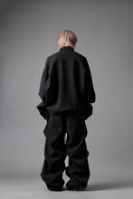 Load image into Gallery viewer, A.F ARTEFACT TUCK VOLUME BAGGY PANTS / PEs KNIT JERSEY (BLACK)