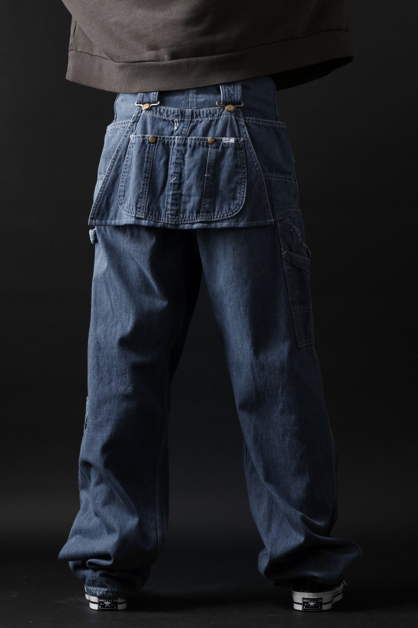 Load image into Gallery viewer, CHANGES REMAKE PAINTER DENIM PANTS with APRON PARTS (INDIGO #B)