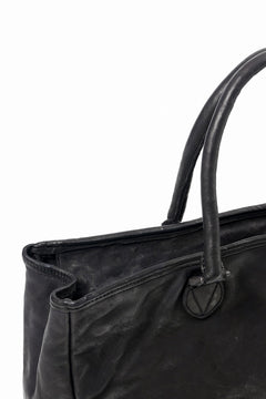 画像をギャラリービューアに読み込む, ISAMU KATAYAMA BACKLASH ZIP TOTE BAG / OBJECT DYED JAPAN ROUGH STEER (BLACK)