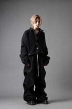 Load image into Gallery viewer, A.F ARTEFACT TUCK VOLUME BAGGY PANTS / PEs KNIT JERSEY (BLACK)