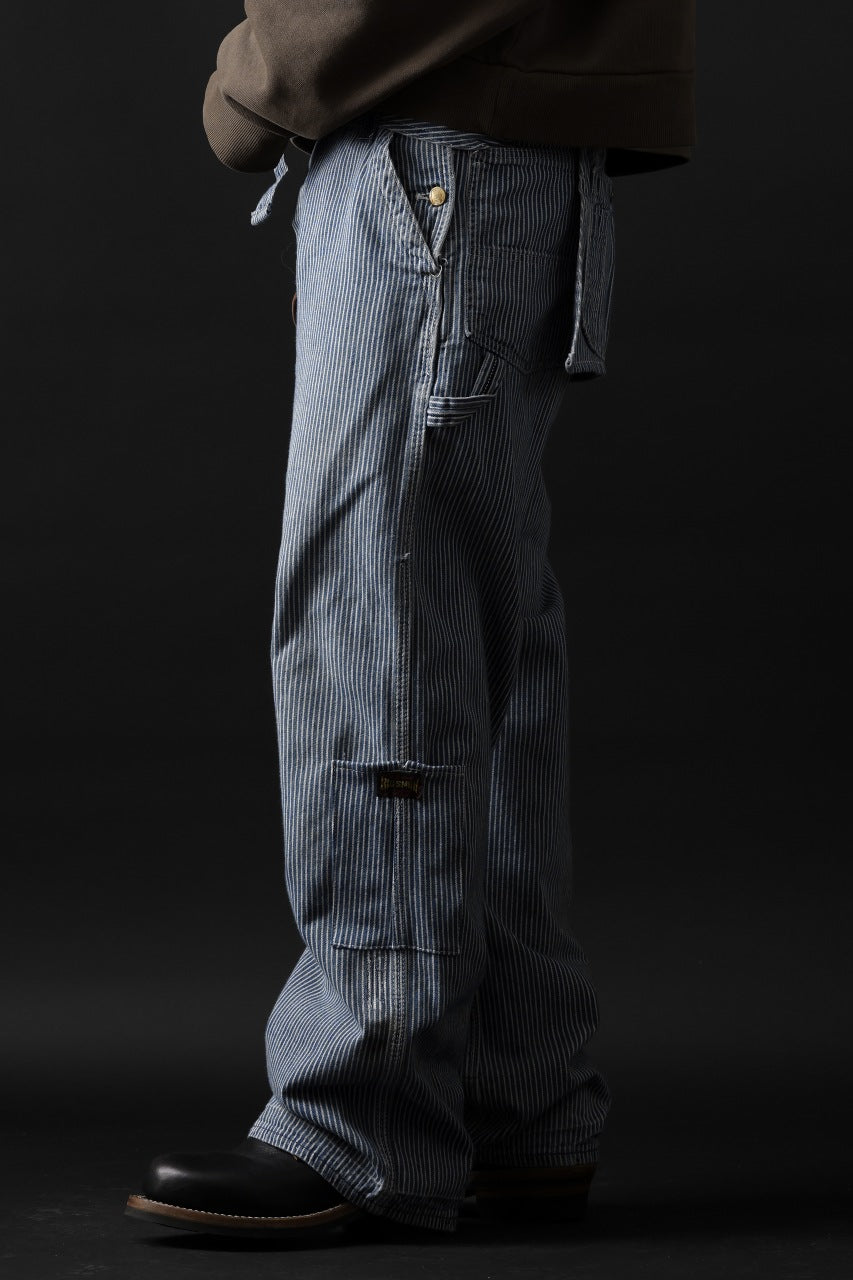Load image into Gallery viewer, CHANGES REMAKE PAINTER HICKORY DENIM PANTS with APRON PARTS (INDIGO)