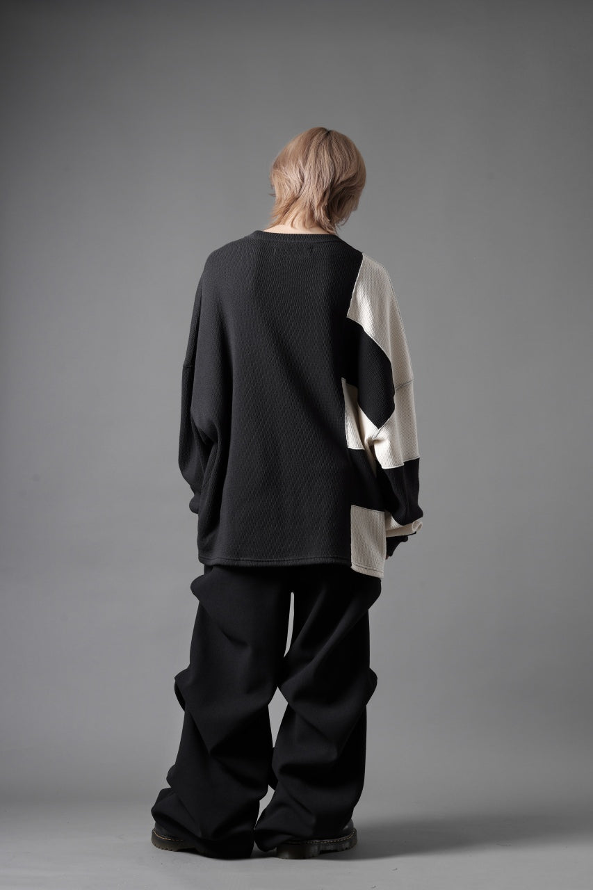 A.F ARTEFACT EXTREME WIDE BAGGY PANTS / KNIT JERSEY (BLACK)