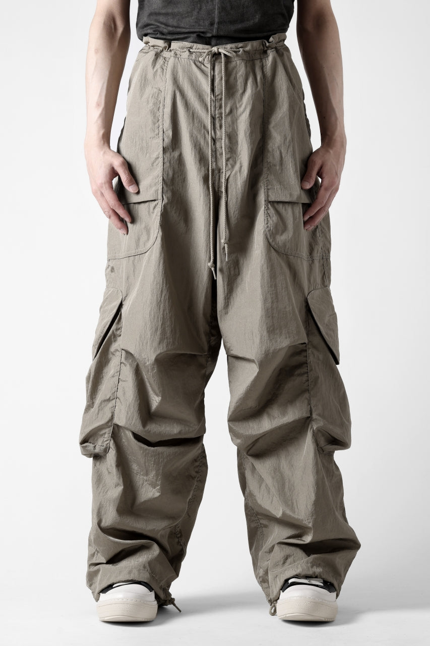 entire studios FREIGHT CARGO PANTS / CRINKLE NYLON (SAGE)