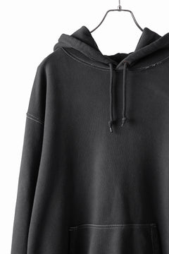 画像をギャラリービューアに読み込む, DEFORMATER.® THREE PROCESSING SWEAT HOODIE - DYED/BIO/FROST EFFECT (VINTAGE BLACK)