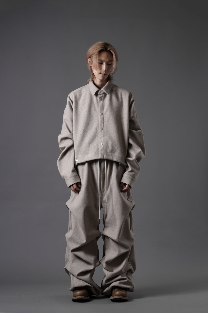 A.F ARTEFACT EXTREME WIDE BAGGY PANTS / KNIT JERSEY (BEIGE)