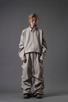 Load image into Gallery viewer, A.F ARTEFACT TUCK VOLUME BAGGY PANTS / PEs KNIT JERSEY (BEIGE)