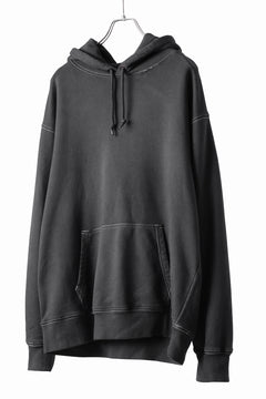 画像をギャラリービューアに読み込む, DEFORMATER.® THREE PROCESSING SWEAT HOODIE - DYED/BIO/FROST EFFECT (VINTAGE BLACK)