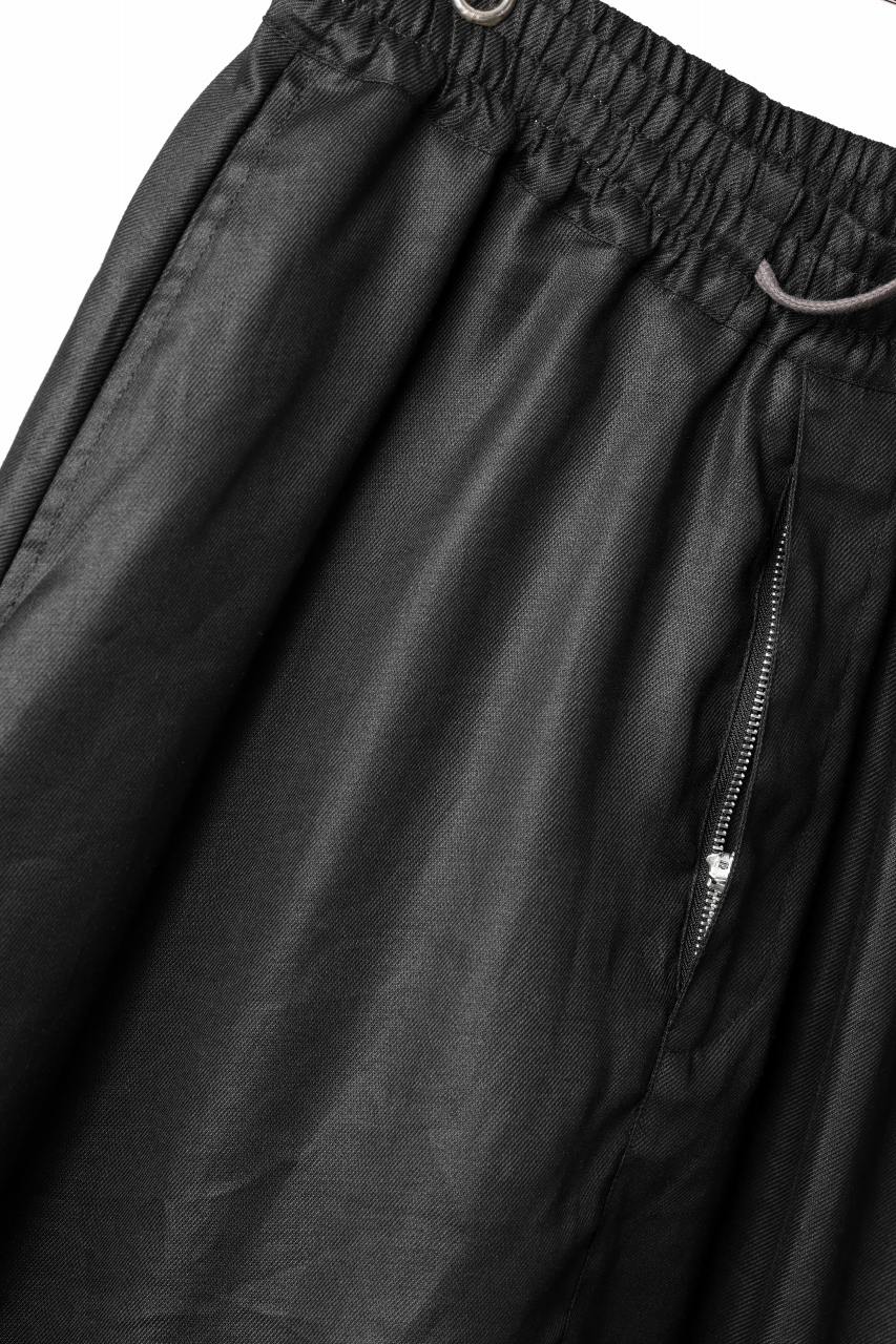 A.F ARTEFACT SARROUEL SHORT PANTS / LINEN TWILL (BLACK)