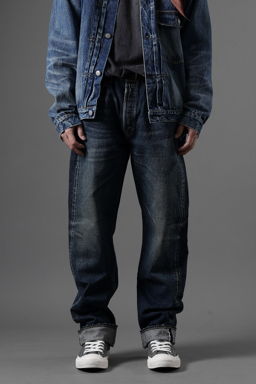 FULLCOUNT x LOOM exclusive "Old Dude" Straight Denim Pants / 13.7oz Zimbabwe Selvedge Denim (INDIGO BLUE)