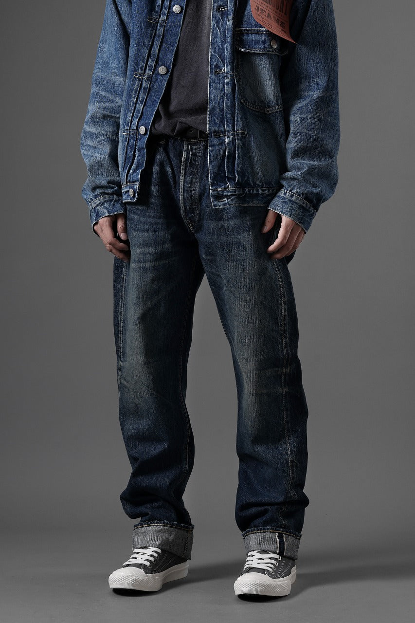 FULLCOUNT x LOOM exclusive "Old Dude" Straight Denim Pants / 13.7oz Zimbabwe Selvedge Denim (INDIGO BLUE)