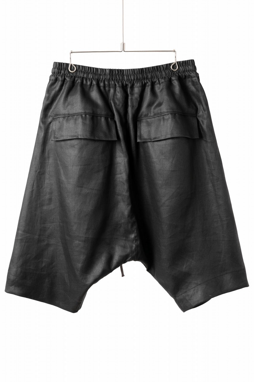 Load image into Gallery viewer, A.F ARTEFACT SARROUEL SHORT PANTS / LINEN TWILL (BLACK)